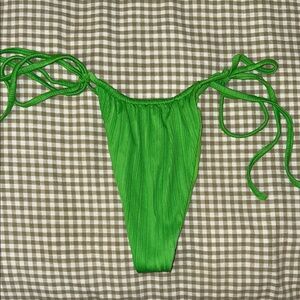 Frankie's Bikinis Plisse Green Bikini Bottom
